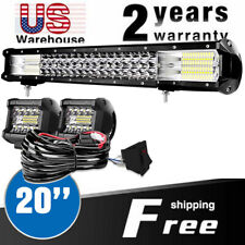 Led Light Bar 20 Inch 126w Spot Flood Combo Light With Wiring Harness 4pods