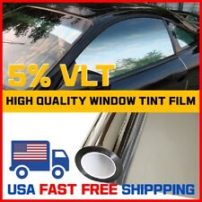 5 Vlt Chrome Silver Window Tint Film 36 X 15ft Anti-uv Heat Block Reflective