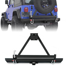 For 87-96 Yj 97-06 Tj Jeep Wrangler New Rear Bumper W Tire Carrier D-ring