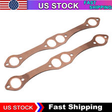 Sbc Oval Port Copper Header Exhaust Gaskets Sb Chevy 327 305 350 383 Reusable Us