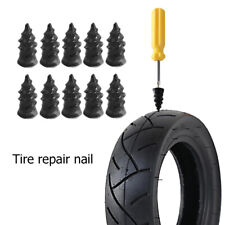 10pcs Car Tubeless Vacuum Tyre Puncture Repair Kit Screw Nails Tire Patch Plug