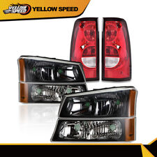 6pcs Headlights Tail Lights Fit For 2003-2006 Chevy Silverado 1500 2500 Hd
