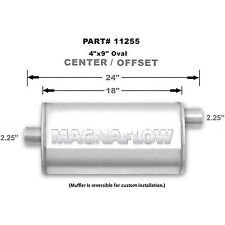 Magnaflow Perf Exhaust 11255 Stainless Muffler 2.25in. Offset Incenter Muffler