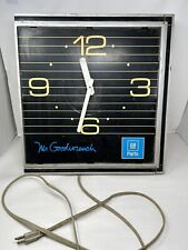 Gm Chevy Showroom Dealership Sign Clock Genuine Collision Parts Goodwrench