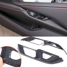 Real Carbon Fiber Interior Door Lock Handle Cover Trim For C8 Corvette 20-23 Us