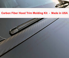 1pc Flexible Carbon Fiber Hood Trim Molding Kit - For Mitsubishi Vehicles