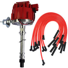 Red 90 Spark Plug Wires Hei Distributor 10.5 Mm For Sbc Bbc 305 350 454 V8s