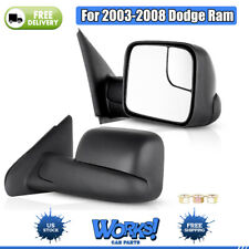 Manual Towing For 02-08 Dodge Ram 1500 03-09 Ram 2500 3500 Side Mirrors Pair Set