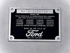 Stamped Ford Model A Data Plate 1928 1929 1930 1931