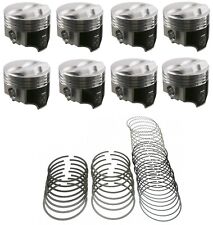 Speed Pro Forged Coated Dome Pistons Set8plasma-moly Rings Chevy Sb 302 .060