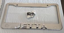 New Jetta Chrome Stainless Steel License Plate Frame Wtheft Deterrent Caps