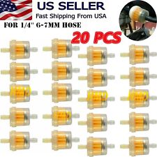 20pcs Motor Inline Gas Oil Fuel Filter Small Engine For 14 Line 6-7mm Hose