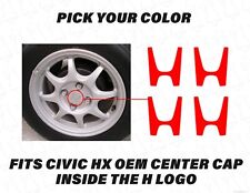 Civic Hx Center Cap H Wheel Rim Decals Inserts For Type R Ek9 Eg Ef Ek Si Sir