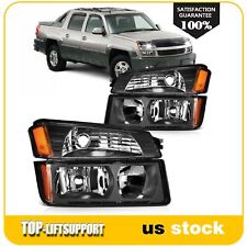 Headlight Assembly For 2002-2006 Chevy Avalanche 1500 2500 Black Housing
