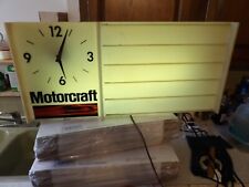 Vtg Ford Dealership Motorcraft Servicel Sign With Clock Large 28x13x5 Works