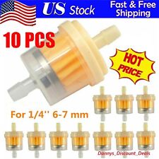 10pcs Motor Inline Gas Oil Fuel Filter Small Engine For 14 Line 6-7mm Hose