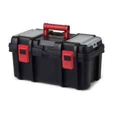 Hyper Tough 16-inch Toolbox Plastic Tool And Hardware Storage Black