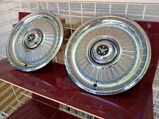 1959 Desoto Firedome Fireflite Hubcaps Set Of 2 Wheel Covers Vintage Antique