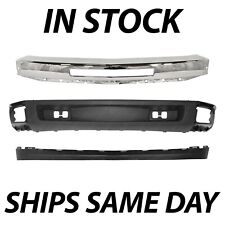 New Complete Steel Front Bumper Deflector Kit For 2007-2013 Chevy Silverado 1500