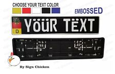 Custom European German License Plate - Customize Your Plate - Choose Text Color