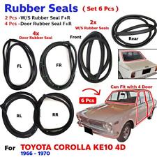 Weatherstrip Rubber Seal Toyota Corolla Ke10 Te10 4d Sedan 1966-70 6 Pcs New E07