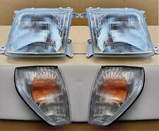 Glass Headlights Head Lamp Fit For Toyota Land Cruiser Prado Lc90 1996 2002 Lr