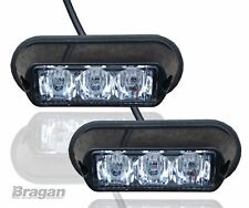 2x Amber Strobe Flashing Led Lights Recovery Breakdown Lorry Lamps Pair Truck