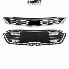 Honeycomb Chrome Front Bumper Upper Lower Grille For Chevrolet Cruze 2016-2018