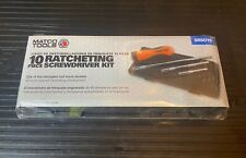 Sealed Matco 10 Pc Orange Ratcheting Screwdriver Kit In Store Case New