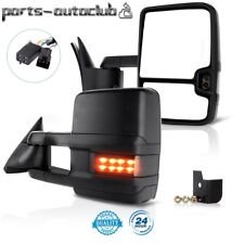 Towing Mirrors Power Led Turn Signal Light Side View For 1988-1998 Ck 1500-3500
