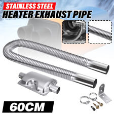 60cm Air Heater Exhaust Pipe Silencer Muffler Diesel Vent Hose Stainless Steel 