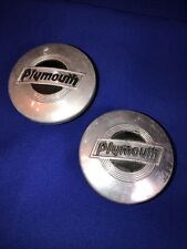 Nos Vintage Antique Plymouth Wood Wheel Screw On Hubcaps 1928 1929 1930 1931