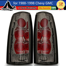 Tail Light For 88-98 Chevy K1500 Silverado Lh Rh W Bulb Chrome Smoke Len Pair