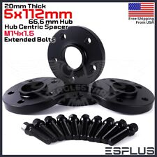 4 20mm Thick Mercedes 5x112mm Cb 66.6 Wheel Spacer Kit 14x1.5 Bolts Included