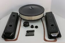Sb Chevy Centerbolt Black Engine Dress Up Kit Valve Covers Air Cleaner Sbc 350