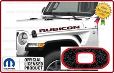 18 - 24 Jeep Wrangler Rubicon Hood Decals Stickers Jl Topo Red Black Map Fj3h0