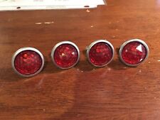 Vintage License Plate Topper. Reflectors. 4 In All