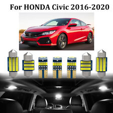 8pcs White Led Bulbs Interior Lights Package Kit For Honda Civic 2016-2021 Tool