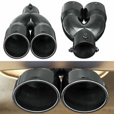 2.5quot In Universal Dual Rear Car Muffler Exhaust Double-barrel Tip Tail Pipe