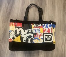 Walt Disney World Large Tote Bag 2021 Color Block Mickey Full Zip Cute Colorful