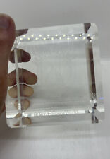 Walt Disney World Bryant Gumbel Uncf 10 Glass Cube Paperweight Euc