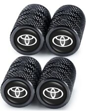 4 Pcs Black-white Tire Valve Stem Cap For Toyota Cars Universal Fit