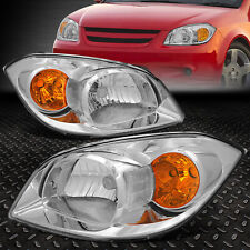 For 05-10 Chevy Cobalt Pontiac G5 Chrome Housing Clear Corner Headlight Headlamp