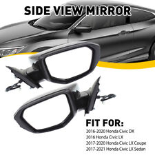 Pair Rear View Mirror Assemblies Set Driverpassenger Side For Honda Civic 16-21