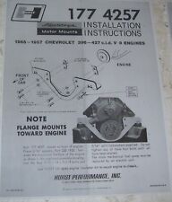 Hurst Instructions To Put Chevy 396 427 Motors In Other Cars-177-4257