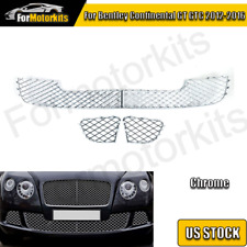 For Bentley Continental Gt Gtc 2012-2016 Front Bumper Lower Grille Set Chrome