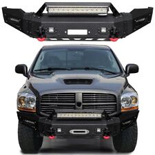 Vijay For 2006-2008 Dodge Ram 1500 Front Bumper With Winch Plate Led Lights