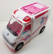 Mattel Barbie 2 In 1 Care Clinic Hospital Ambulance Toy Truck Lights Siren 17
