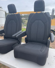 Pacifica Seats Black Cloth Pulled Out Van Transit Trucks Jeep Hotrod 2 Pieces