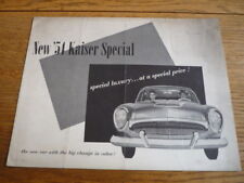 Kaiser Special Car Sales Brochure 1954